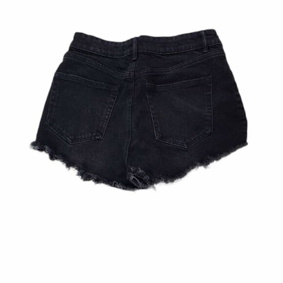 Zara Black Cut Off High Waisted Shorts - Picture 2 of 4